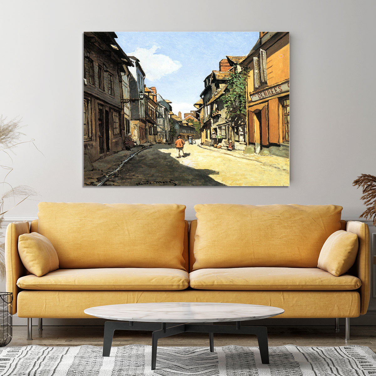 Street of Bavolle by Monet Canvas Print or Poster - Canvas Art Rocks - 4