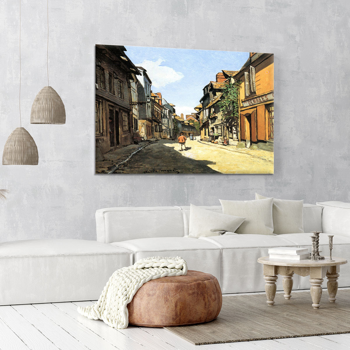 Street of Bavolle by Monet Canvas Print or Poster - Canvas Art Rocks - 6