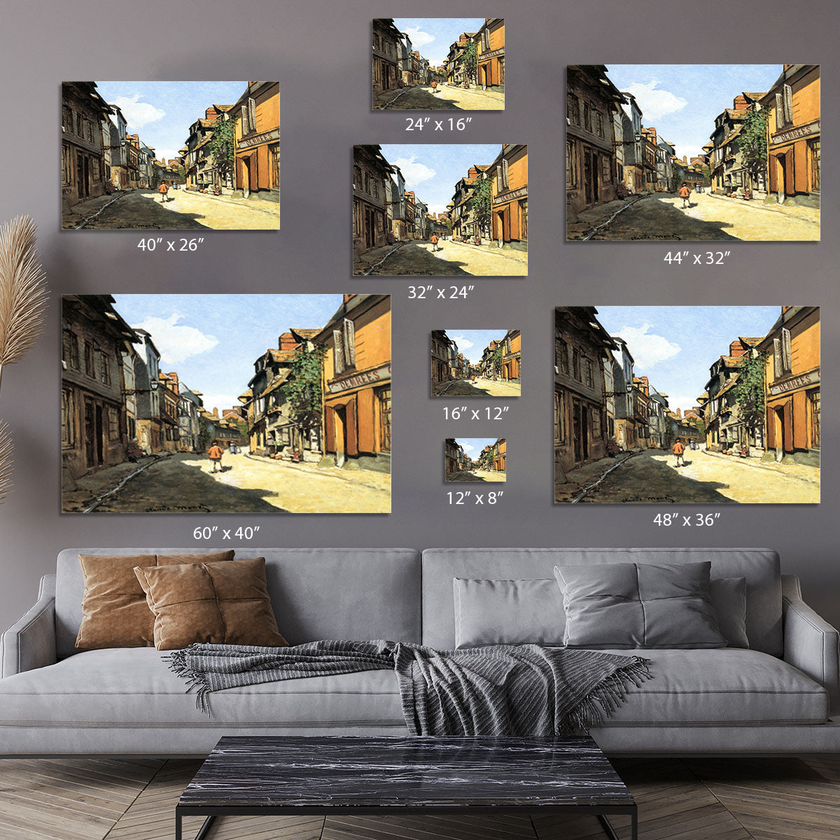 Street of Bavolle by Monet Canvas Print or Poster - Canvas Art Rocks - 7