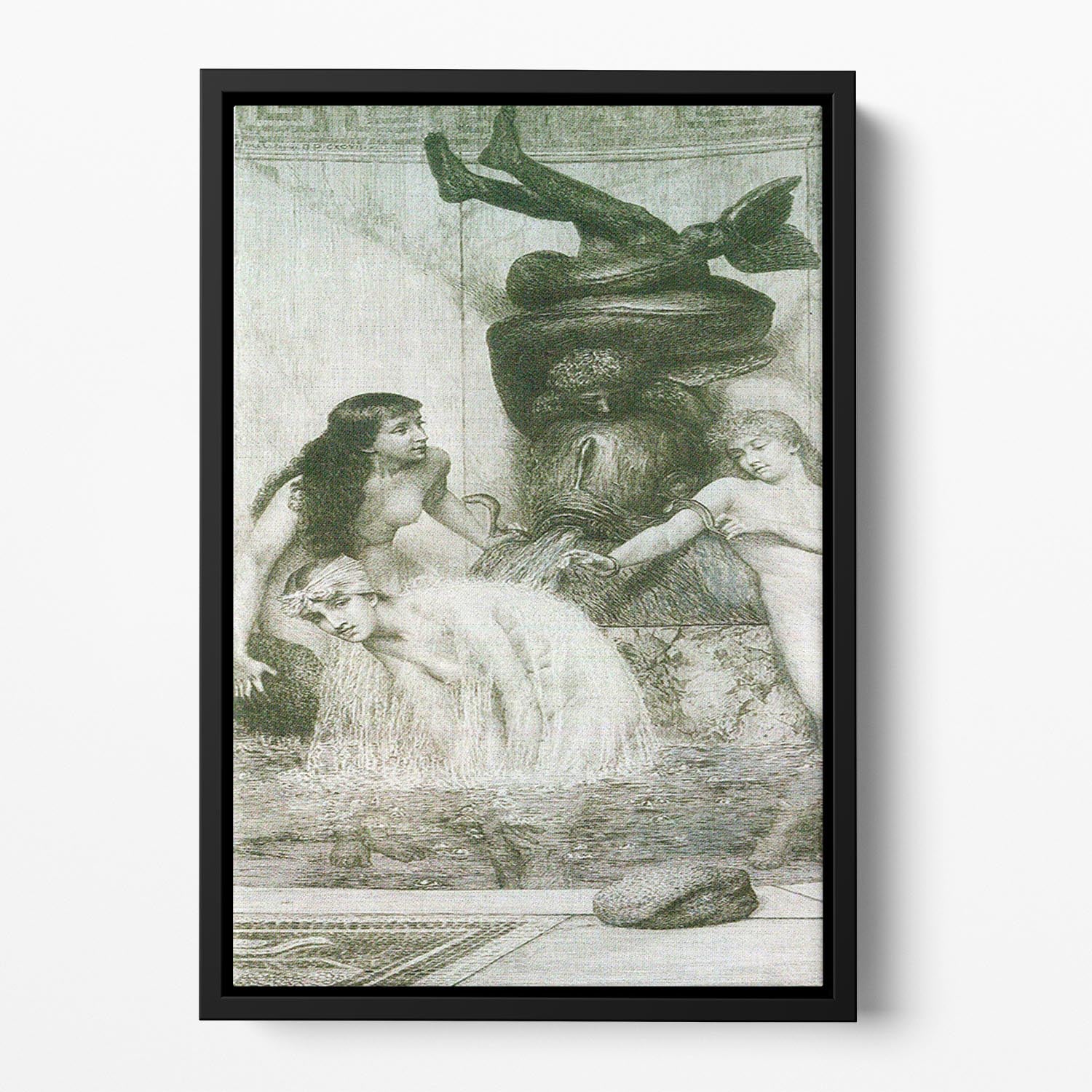 Strigilis and sponges 2 by Alma Tadema Floating Framed Canvas - Canvas Art Rocks - 2