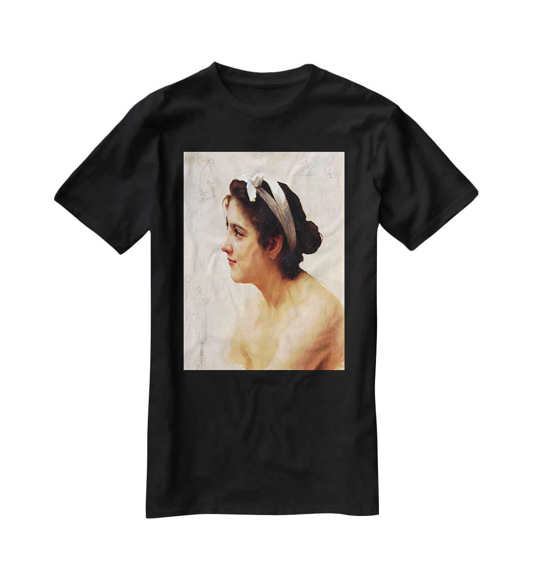 Study Of A Woman For Offering To Love By Bouguereau T-Shirt - Canvas Art Rocks - 1
