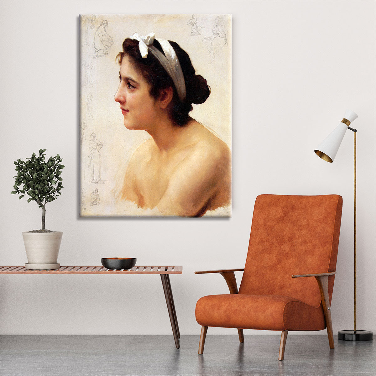 Study Of A Woman For Offering To Love By Bouguereau Canvas Print or Poster - Canvas Art Rocks - 6