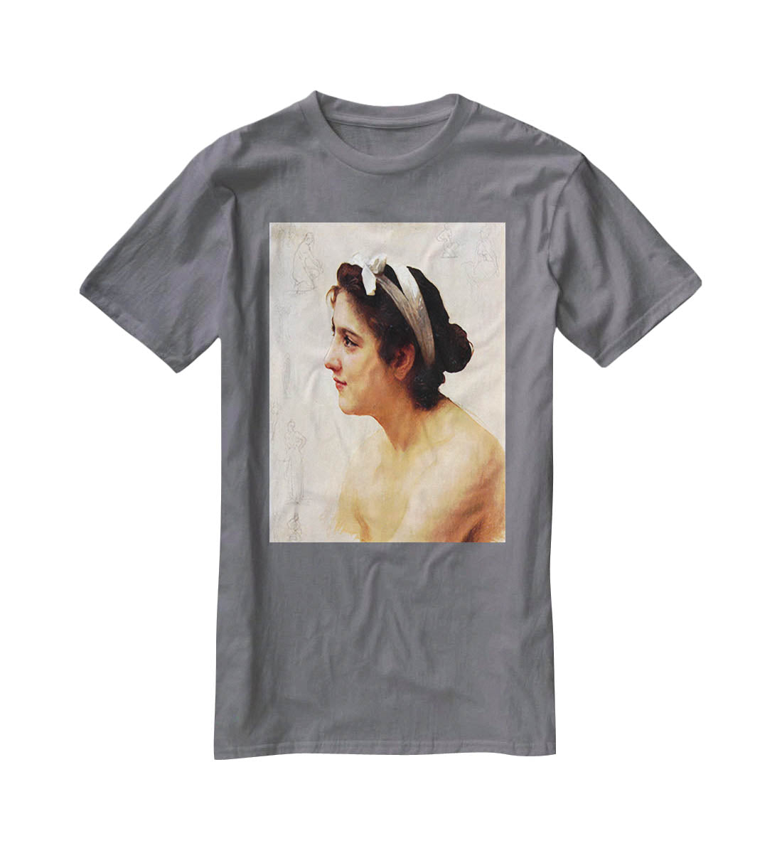 Study Of A Woman For Offering To Love By Bouguereau T-Shirt - Canvas Art Rocks - 3