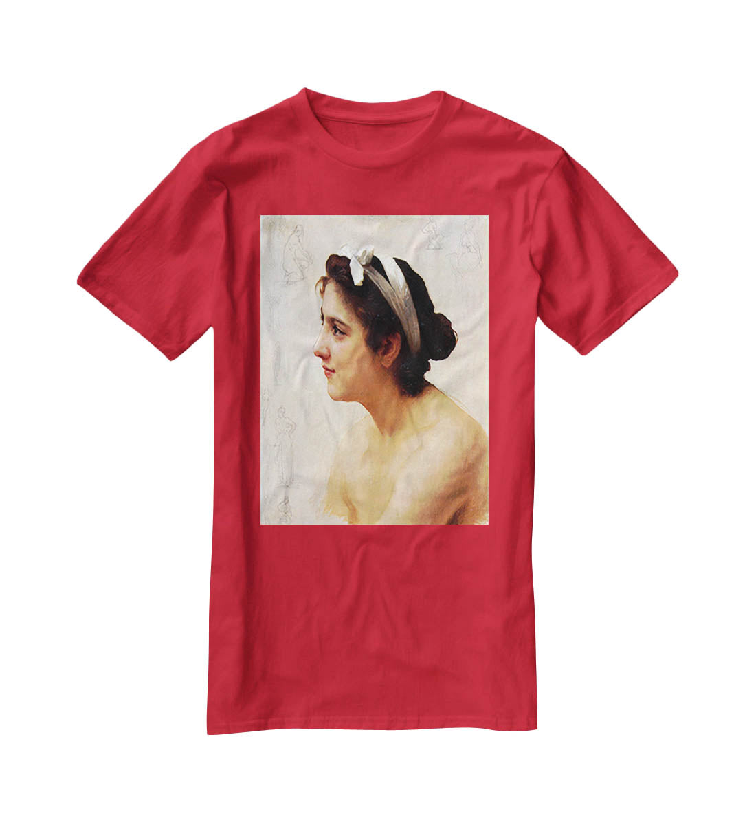 Study Of A Woman For Offering To Love By Bouguereau T-Shirt - Canvas Art Rocks - 4