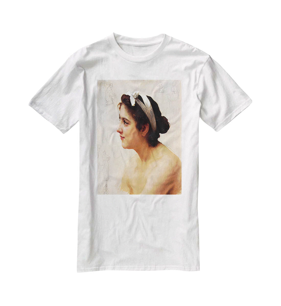 Study Of A Woman For Offering To Love By Bouguereau T-Shirt - Canvas Art Rocks - 5