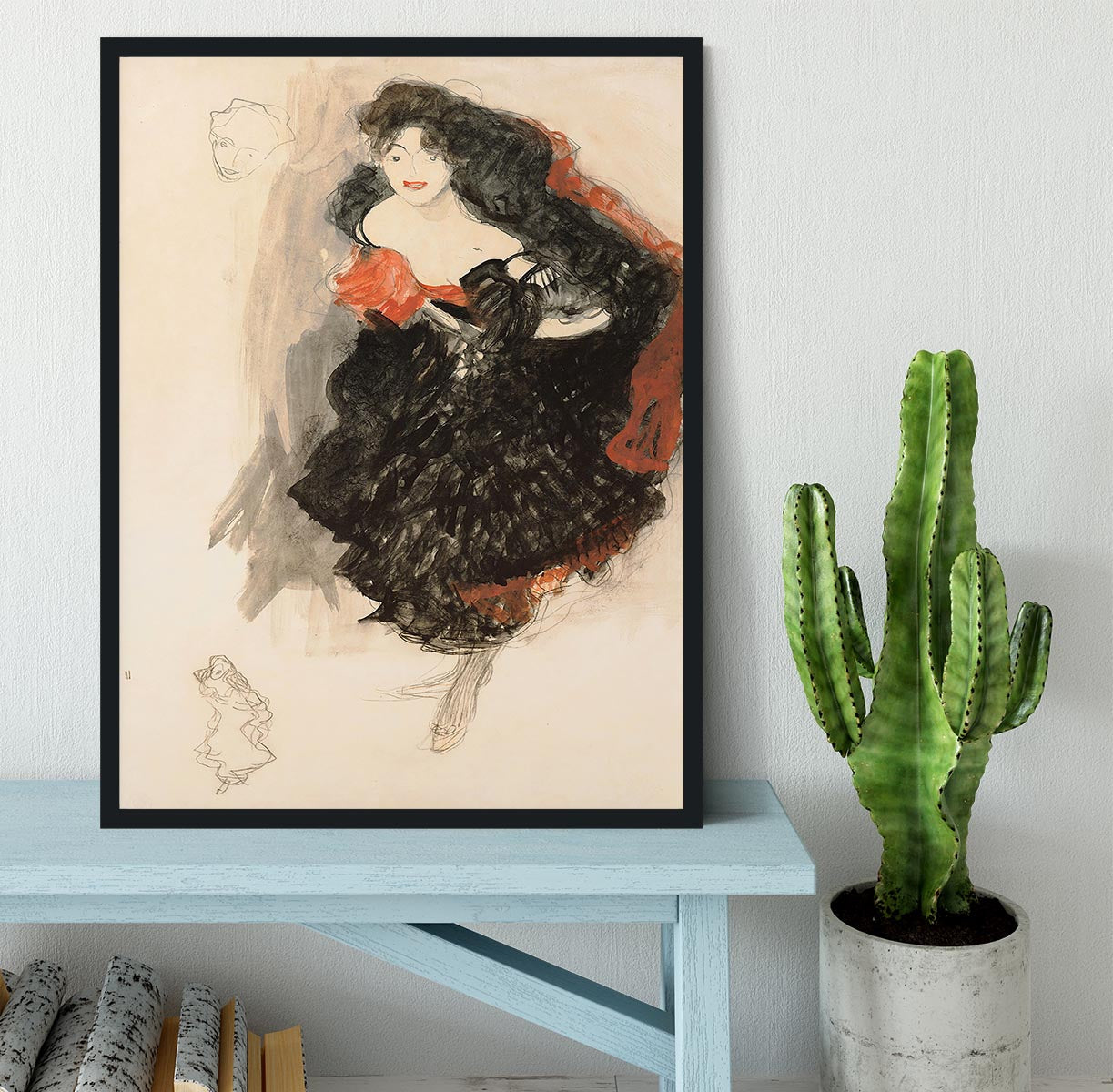Study for Judith II by Klimt Framed Print - Canvas Art Rocks - 2