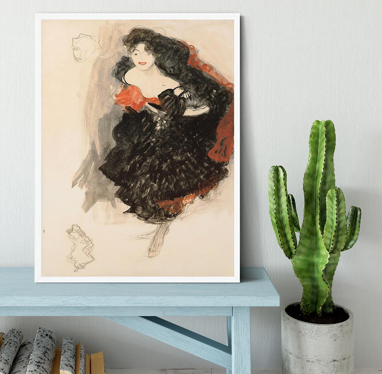 Study for Judith II by Klimt Framed Print - Canvas Art Rocks -6