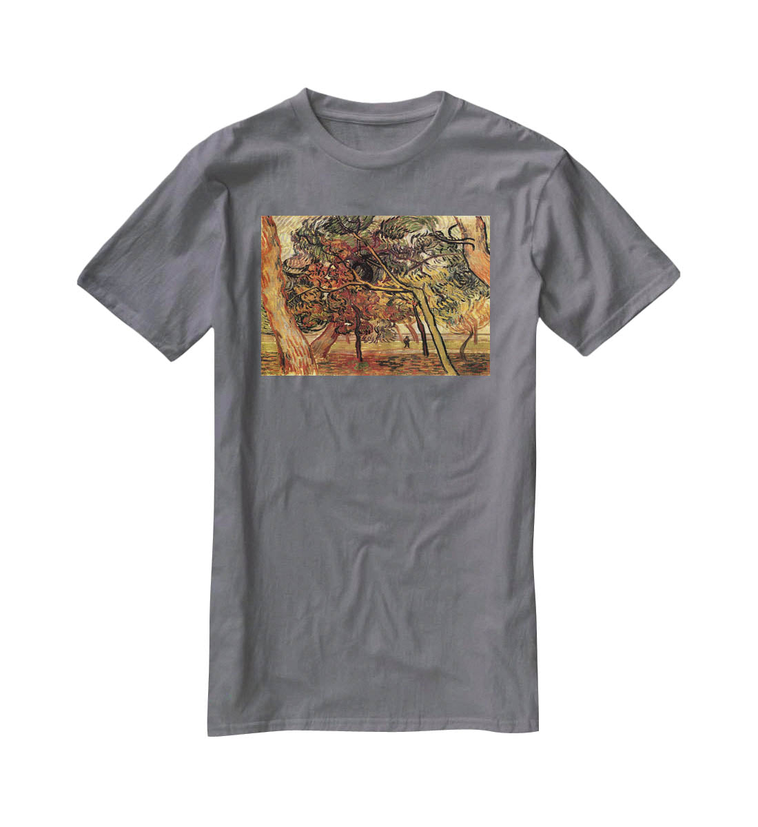 Study of Pine Trees by Van Gogh T-Shirt - Canvas Art Rocks - 3