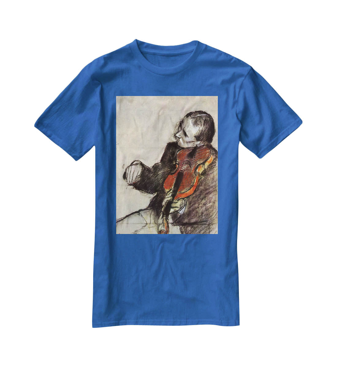 Study of violinist by Degas T-Shirt - Canvas Art Rocks - 2