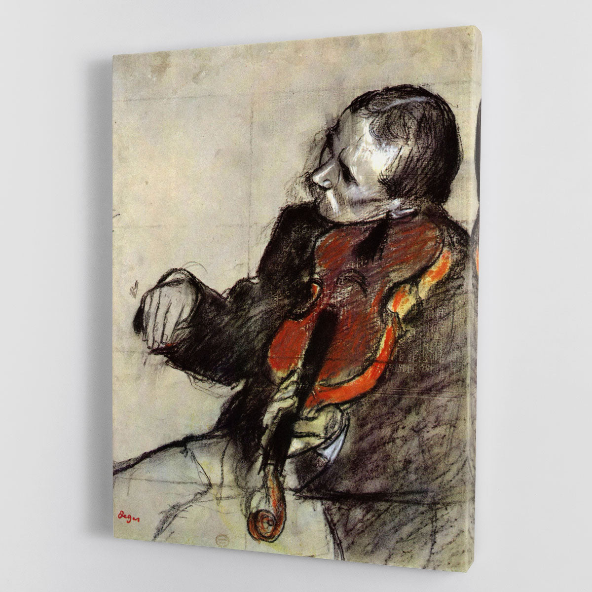 Study of violinist by Degas Canvas Print or Poster - Canvas Art Rocks - 1