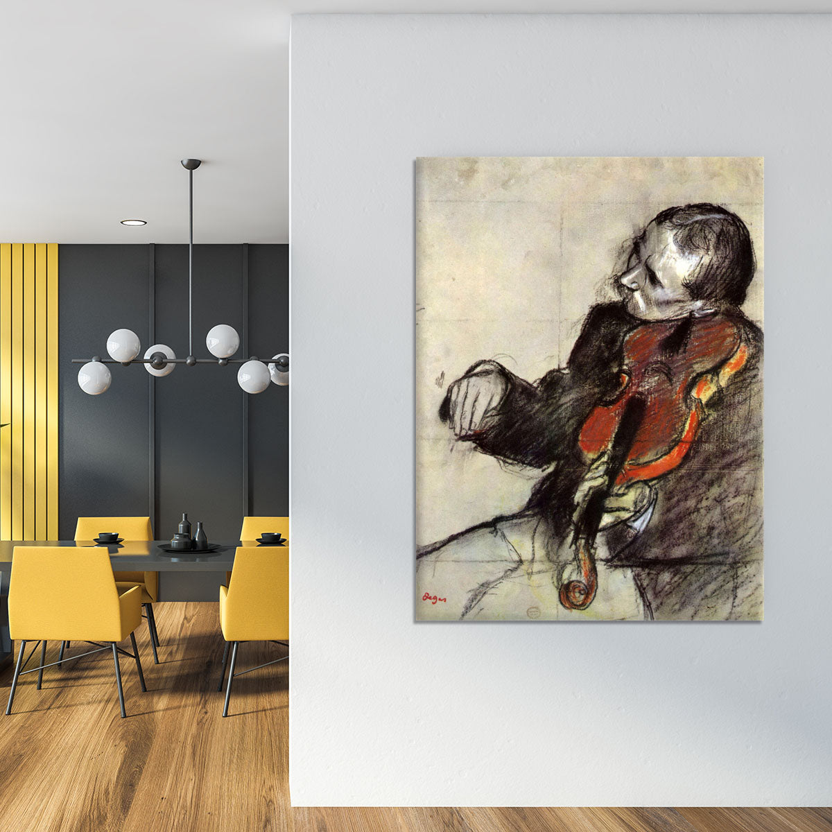 Study of violinist by Degas Canvas Print or Poster - Canvas Art Rocks - 4