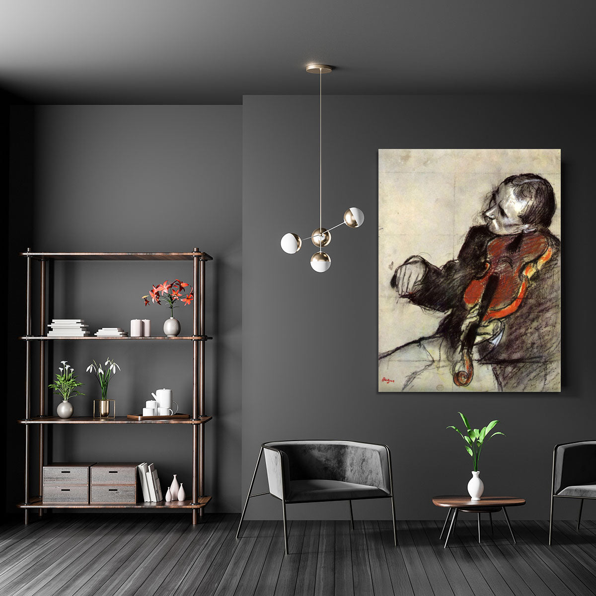 Study of violinist by Degas Canvas Print or Poster - Canvas Art Rocks - 5