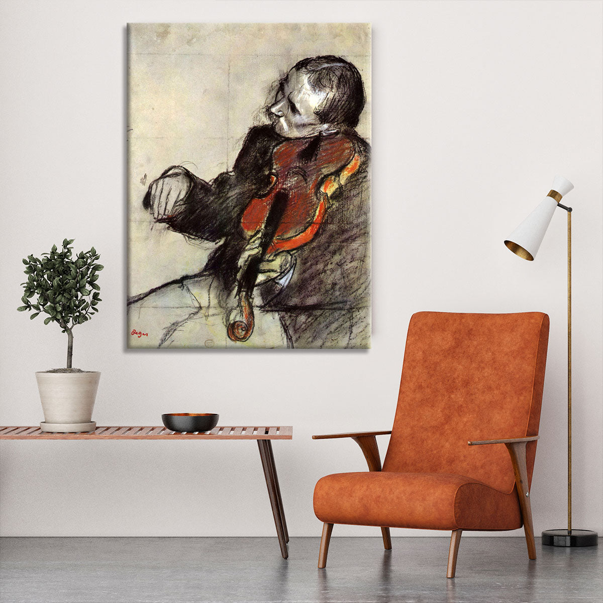 Study of violinist by Degas Canvas Print or Poster - Canvas Art Rocks - 6