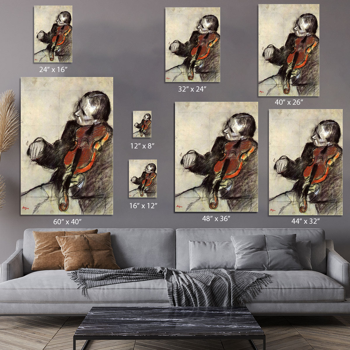 Study of violinist by Degas Canvas Print or Poster - Canvas Art Rocks - 7