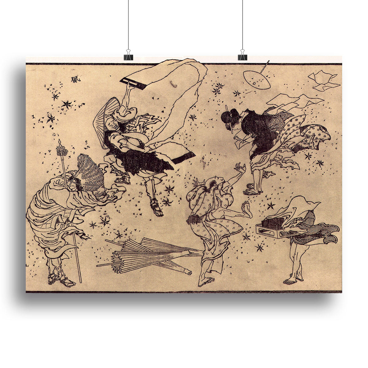 Sudden Wind by Hokusai Canvas Print or Poster - Canvas Art Rocks - 2