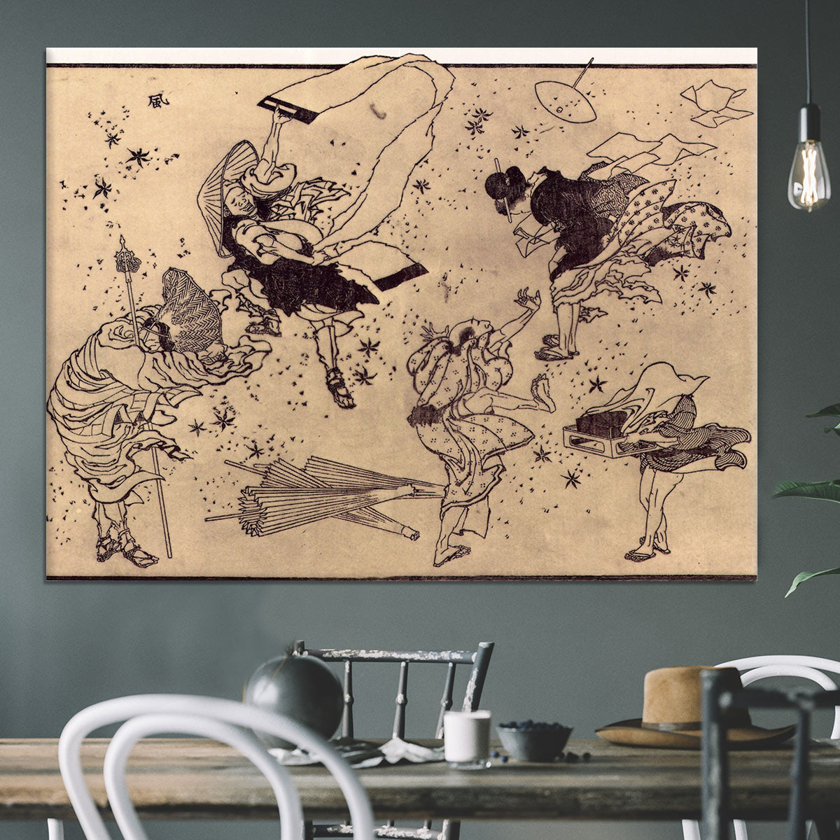 Sudden Wind by Hokusai Canvas Print or Poster - Canvas Art Rocks - 3