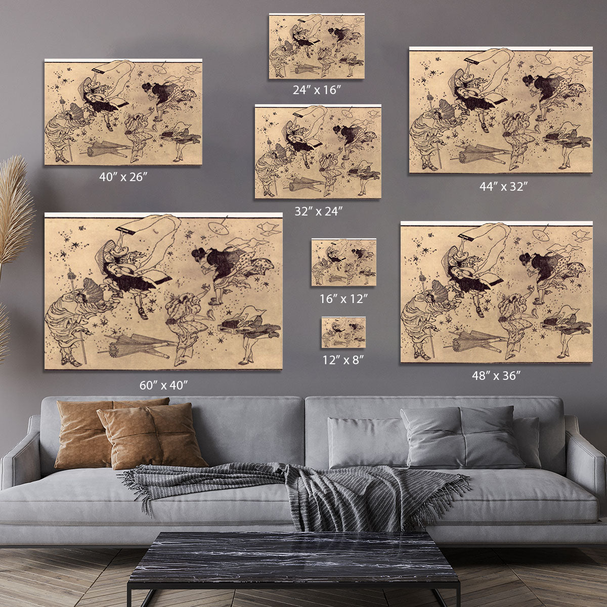 Sudden Wind by Hokusai Canvas Print or Poster - Canvas Art Rocks - 7