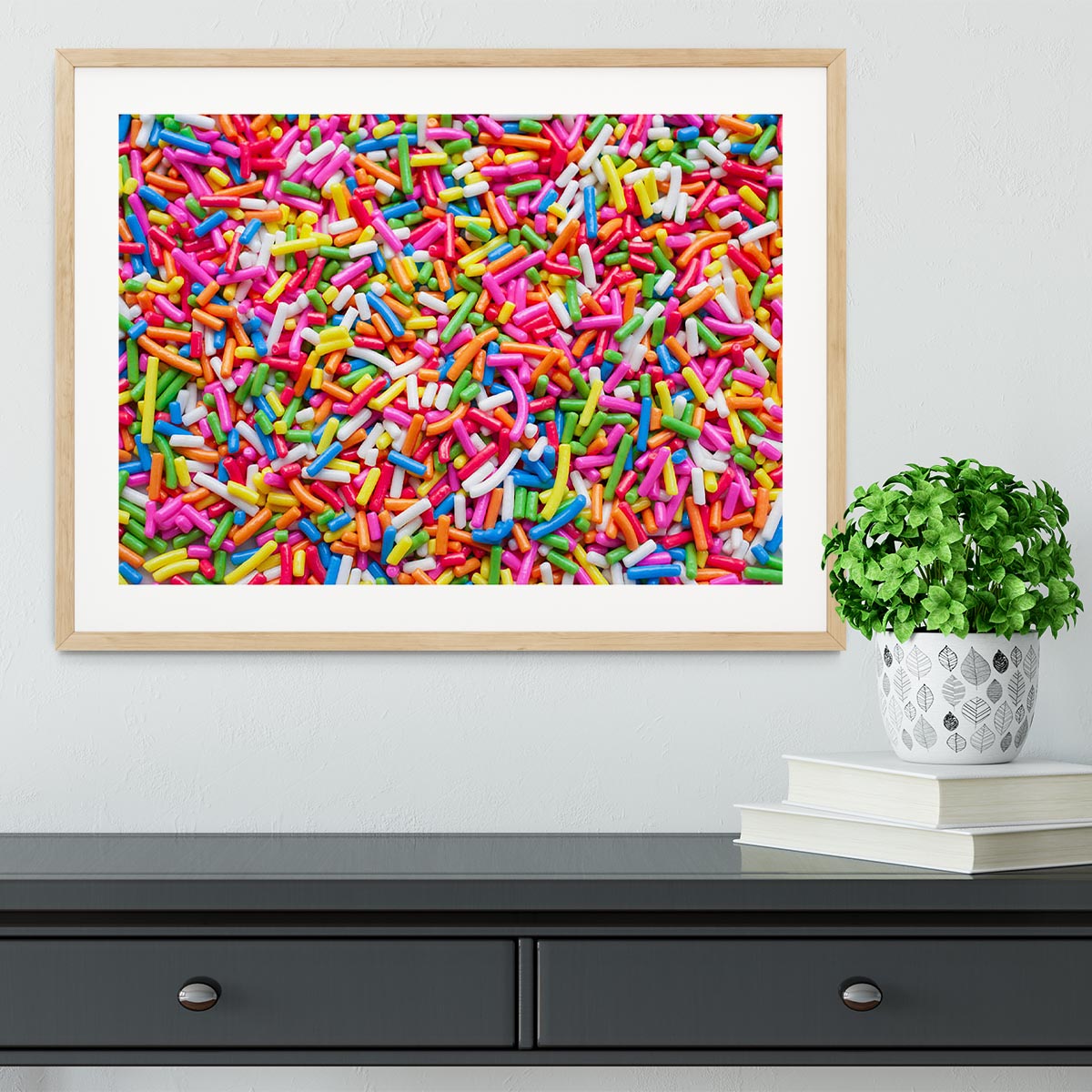 Sugar sprinkle dots Framed Print - Canvas Art Rocks - 3