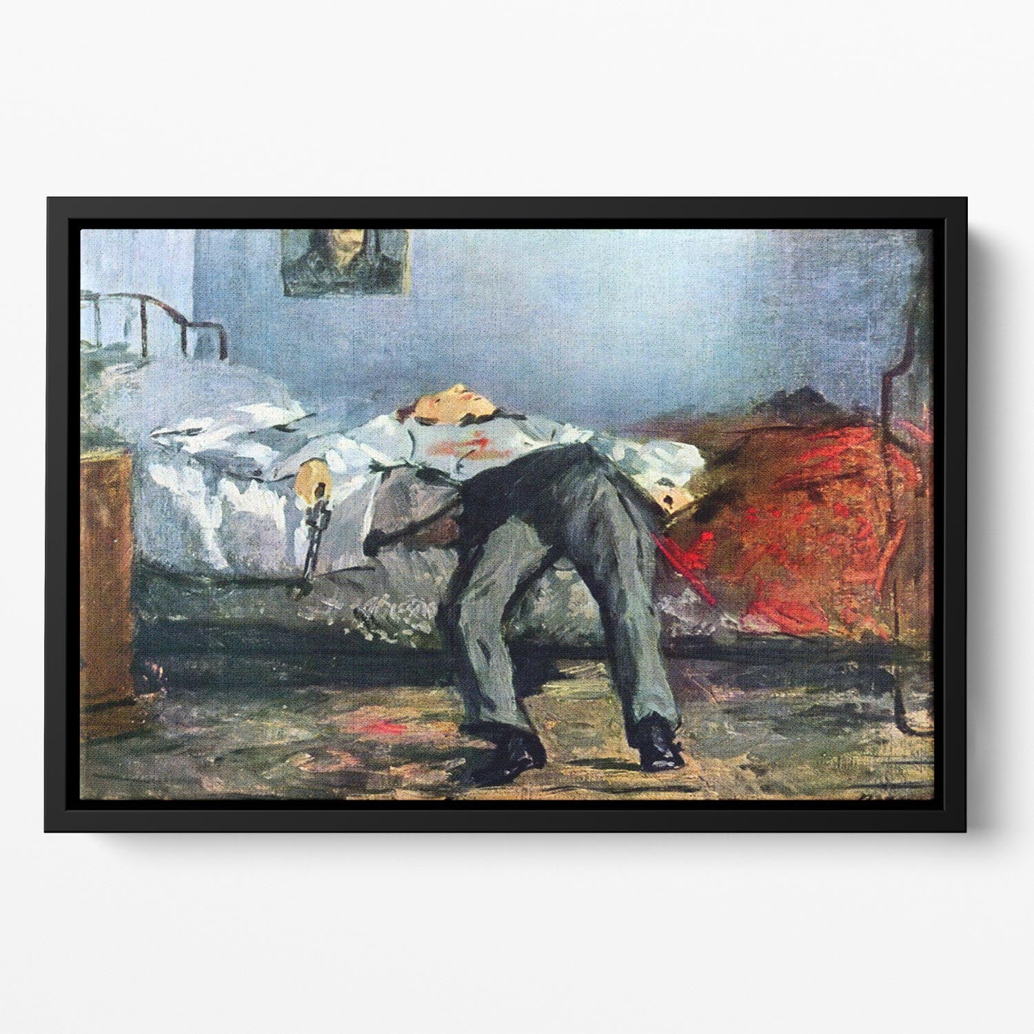Suicide by Manet Floating Framed Canvas