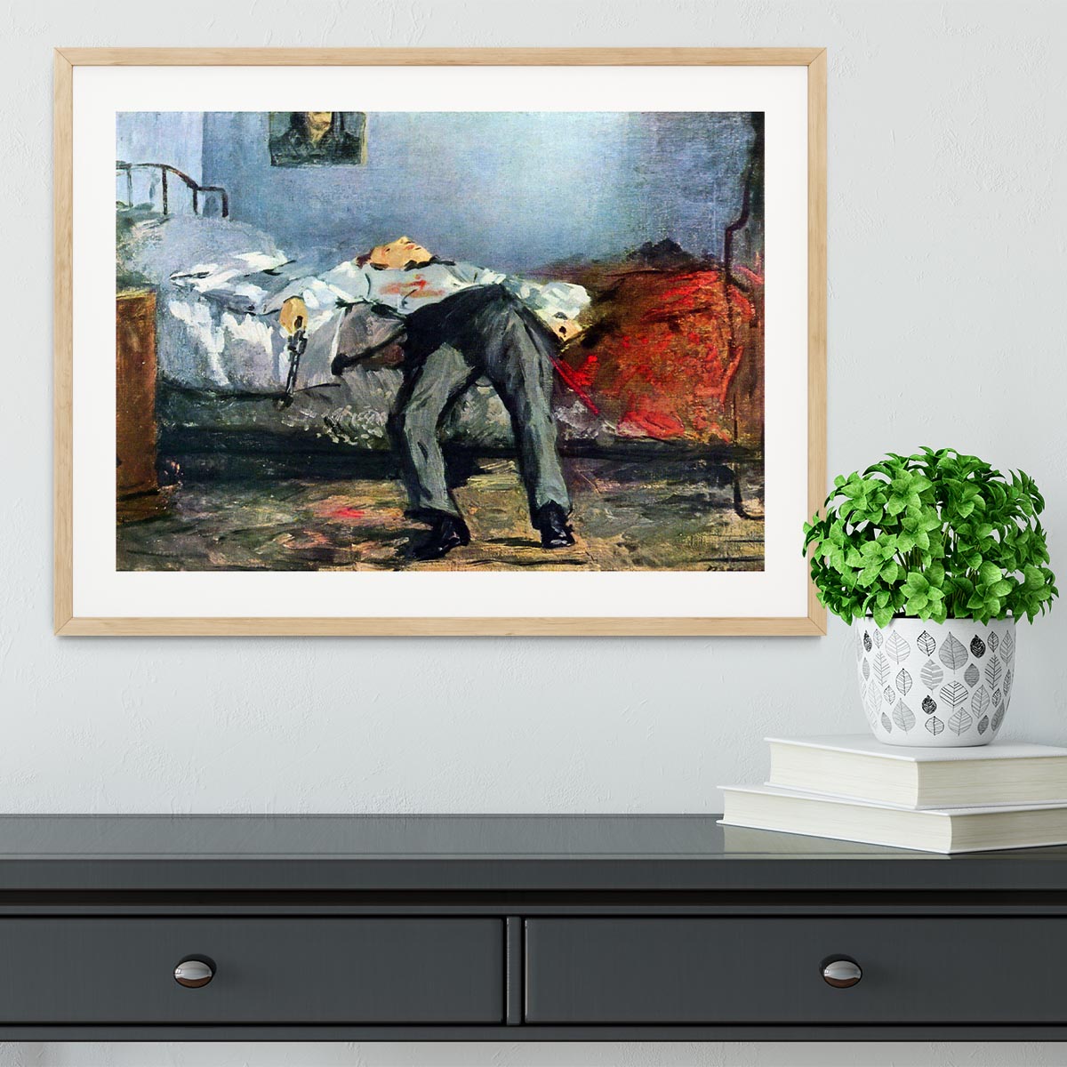 Suicide by Manet Framed Print - Canvas Art Rocks - 3
