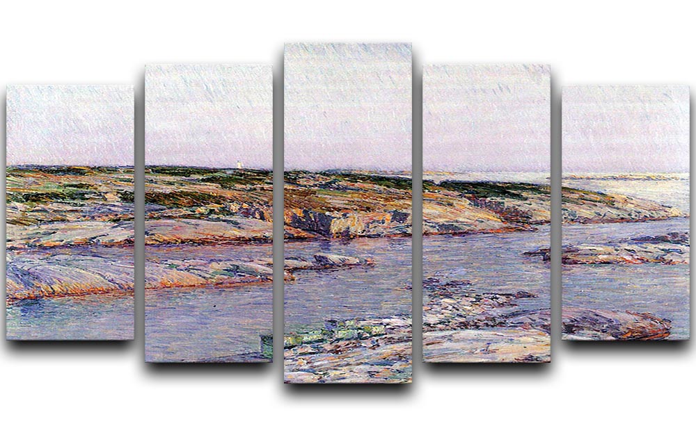 Summer afternoon the Isles of Shoals by Hassam 5 Split Panel Canvas - Canvas Art Rocks - 1