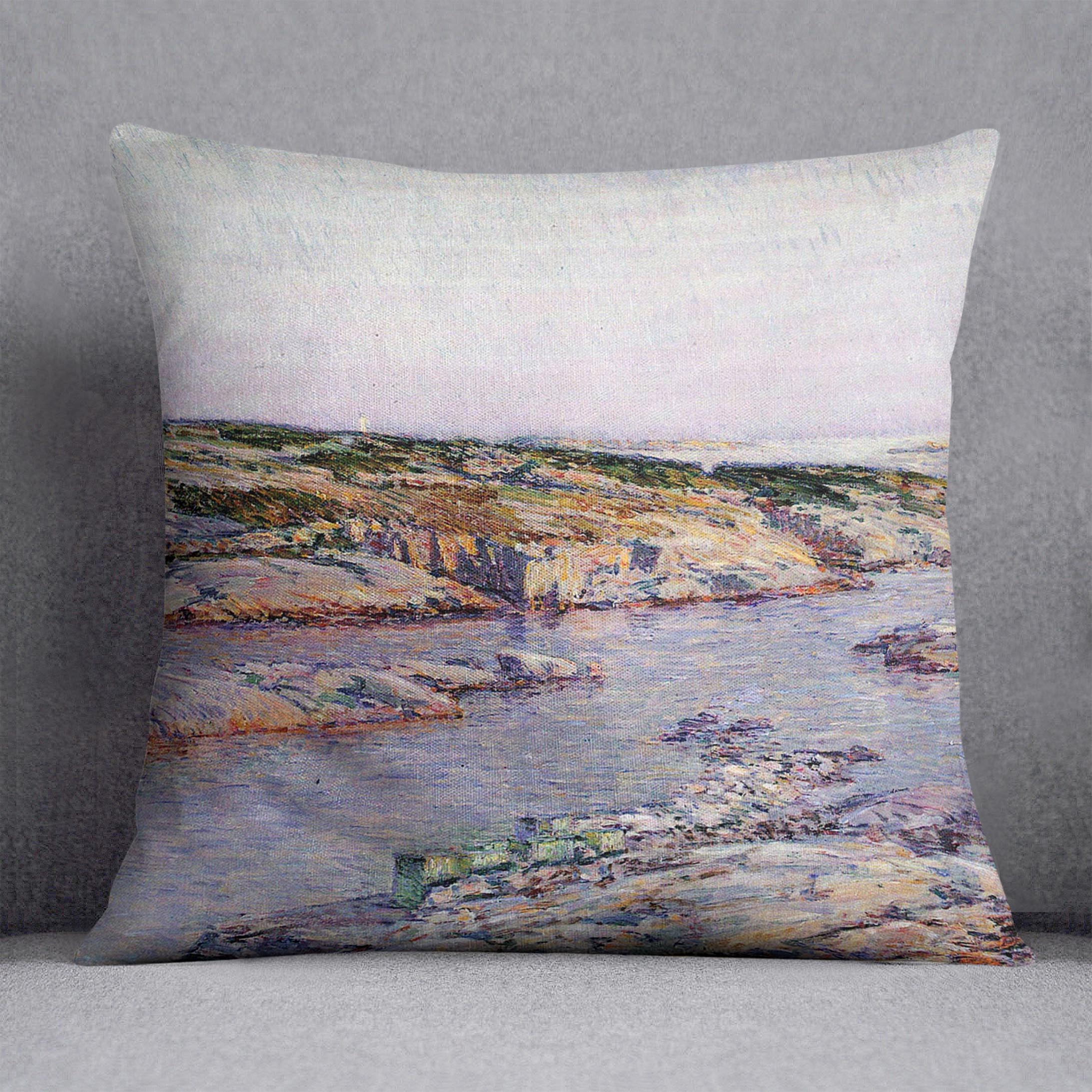 Summer afternoon the Isles of Shoals by Hassam Cushion - Canvas Art Rocks - 1