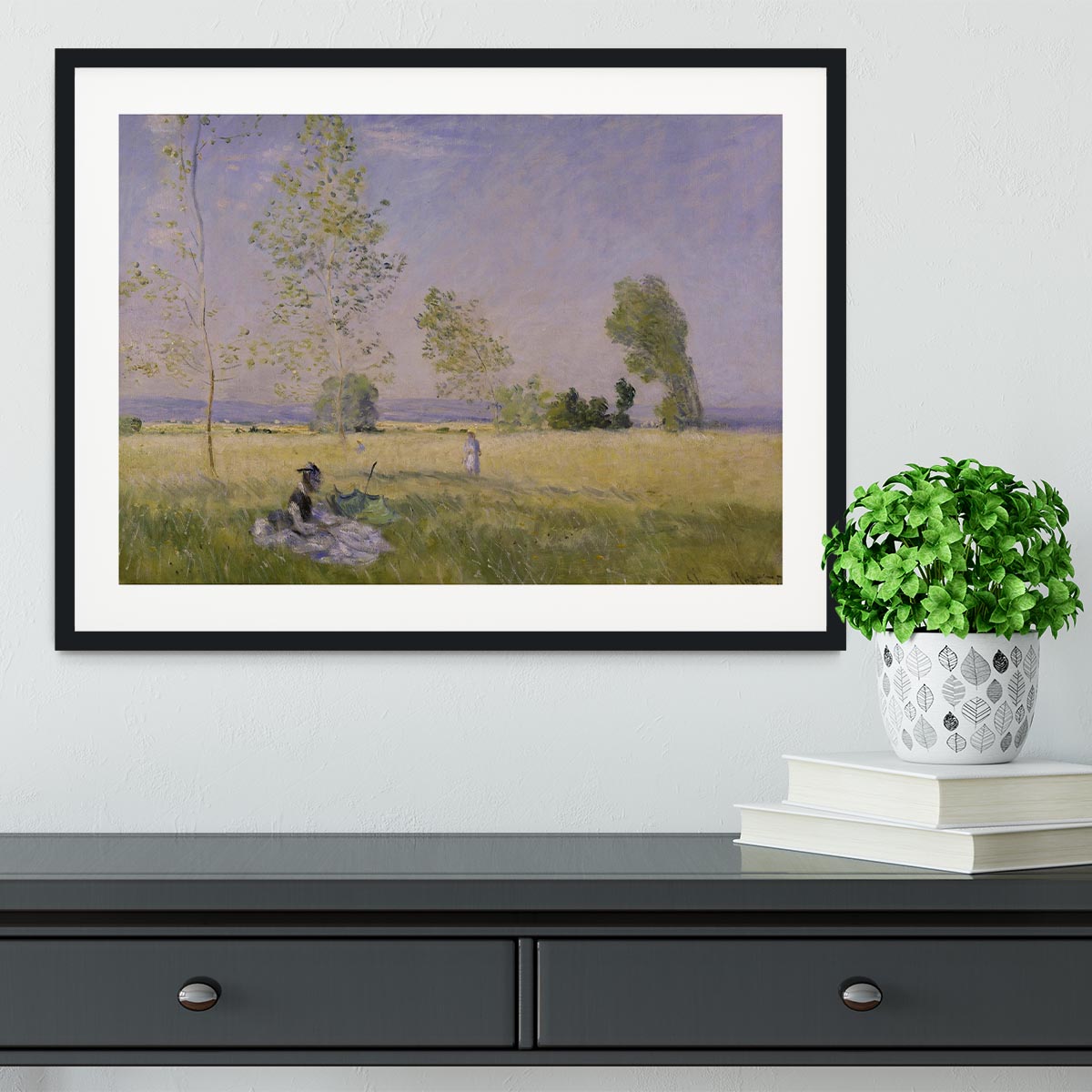 Summer by Monet Framed Print - Canvas Art Rocks - 1