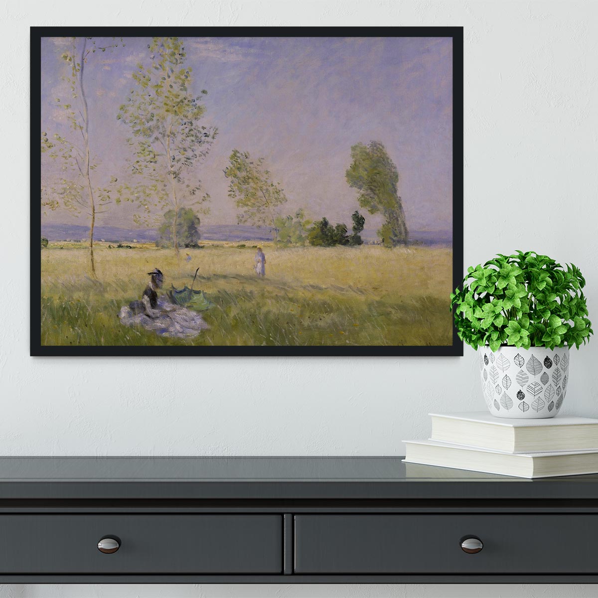 Summer by Monet Framed Print - Canvas Art Rocks - 2