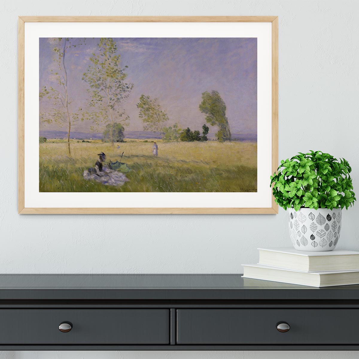 Summer by Monet Framed Print - Canvas Art Rocks - 3