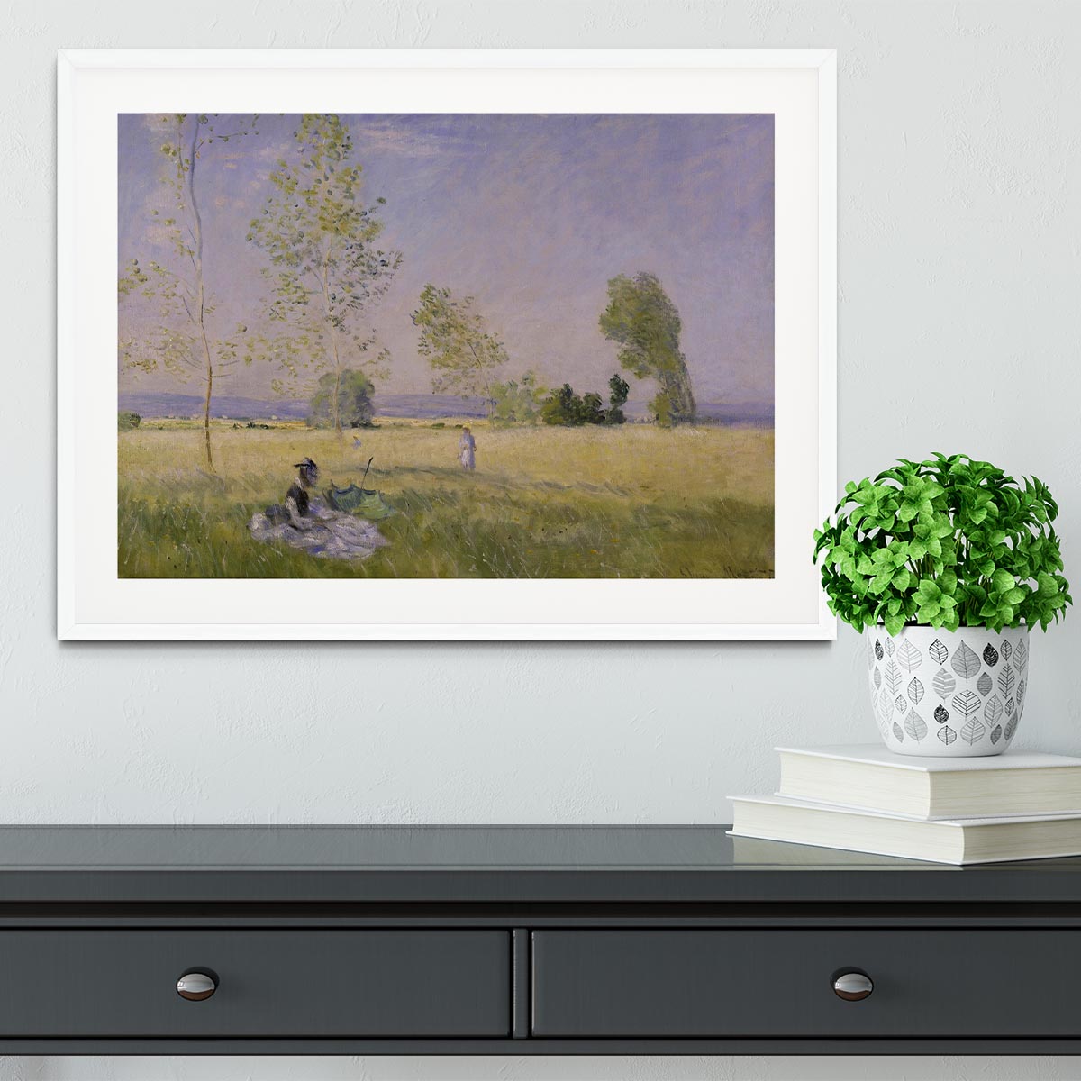 Summer by Monet Framed Print - Canvas Art Rocks - 5