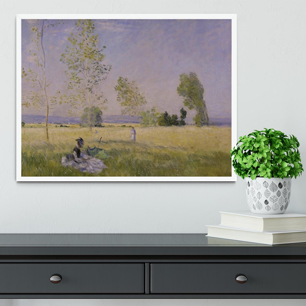 Summer by Monet Framed Print - Canvas Art Rocks -6