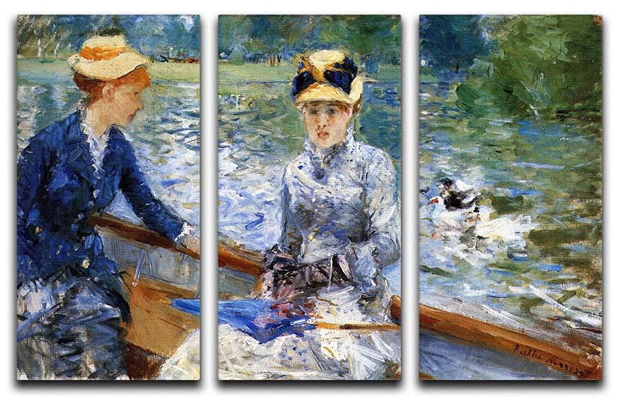 Summer day by Renoir 3 Split Panel Canvas Print - Canvas Art Rocks - 1