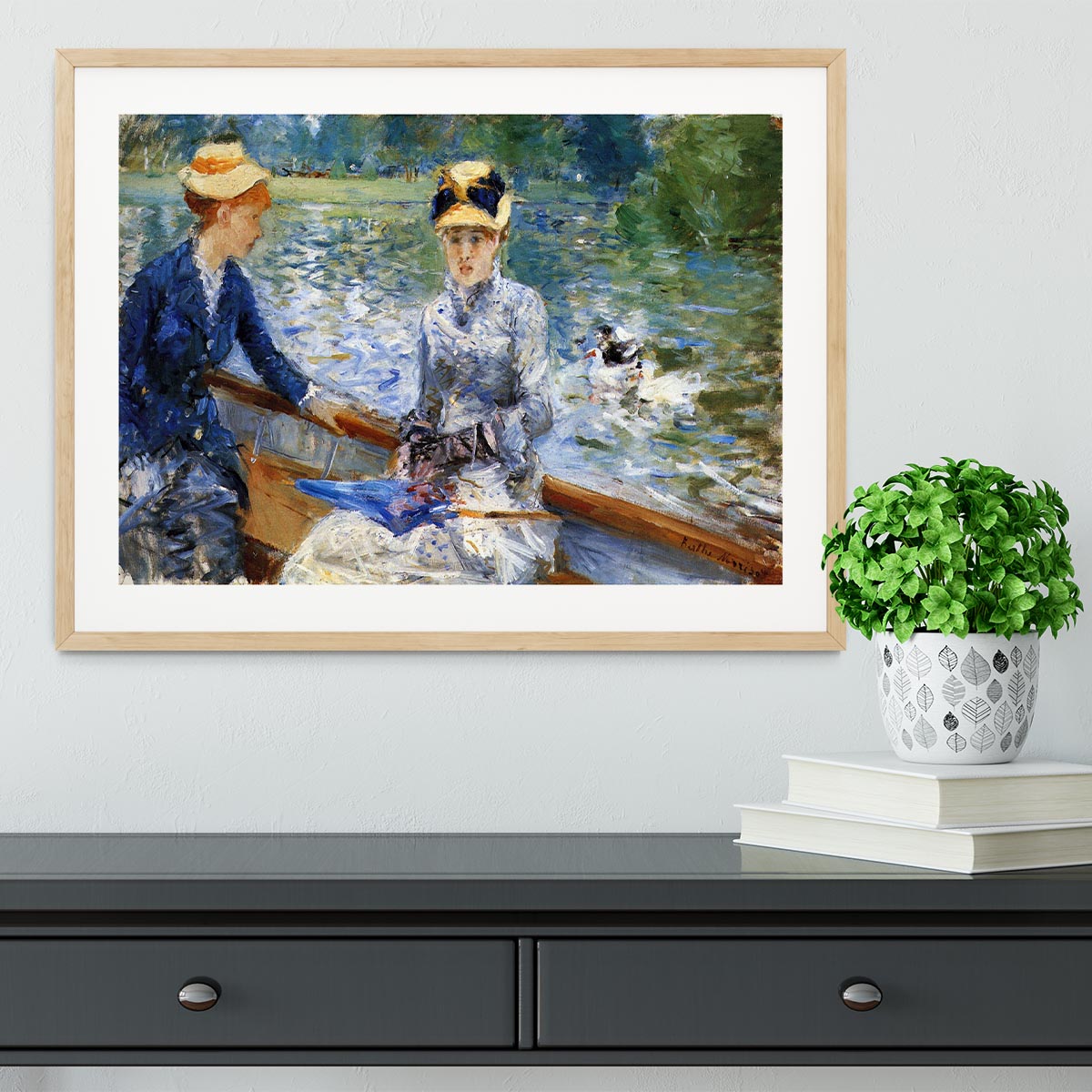 Summer day by Renoir Framed Print - Canvas Art Rocks - 3