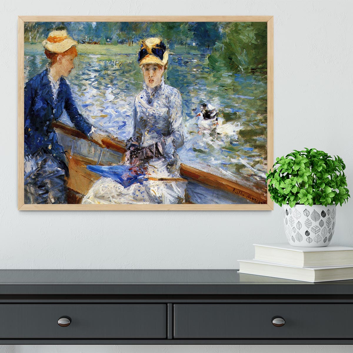 Summer day by Renoir Framed Print - Canvas Art Rocks - 4