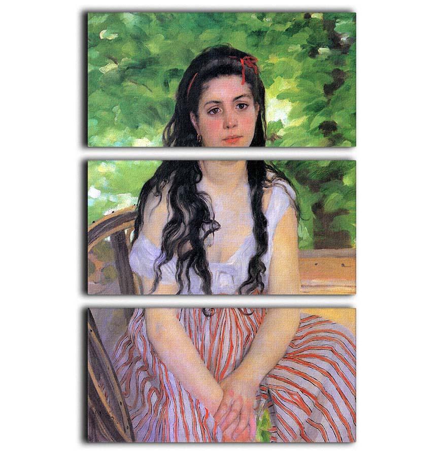 Summertime study by Renoir 3 Split Panel Canvas Print - Canvas Art Rocks - 1