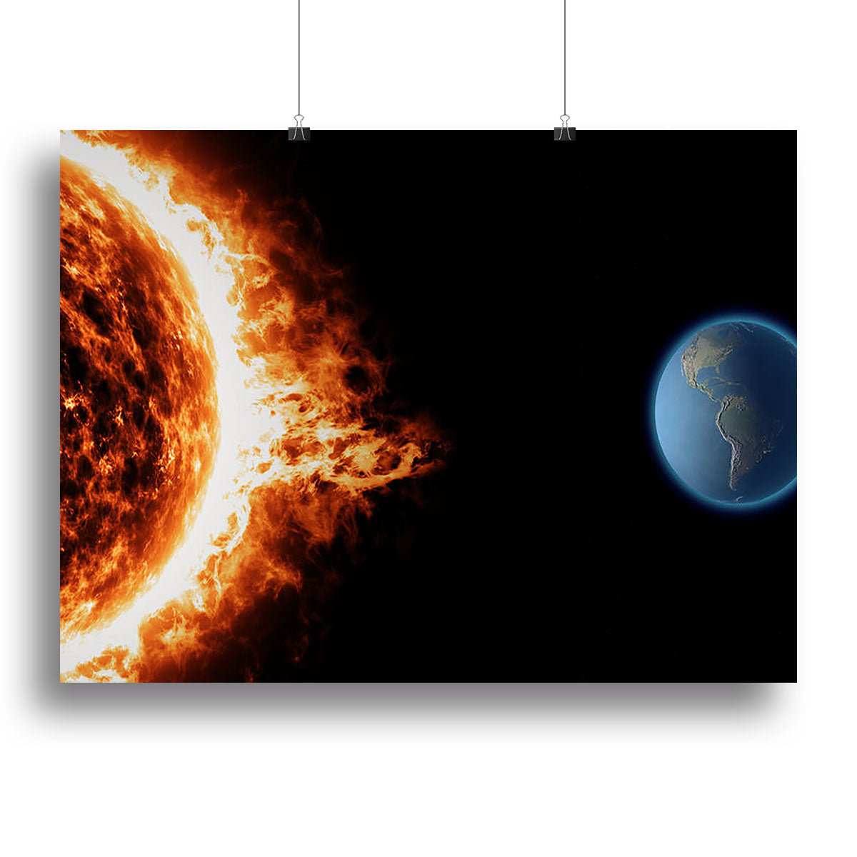 Sun earth space universe solar storm Canvas Print or Poster - Canvas Art Rocks - 2