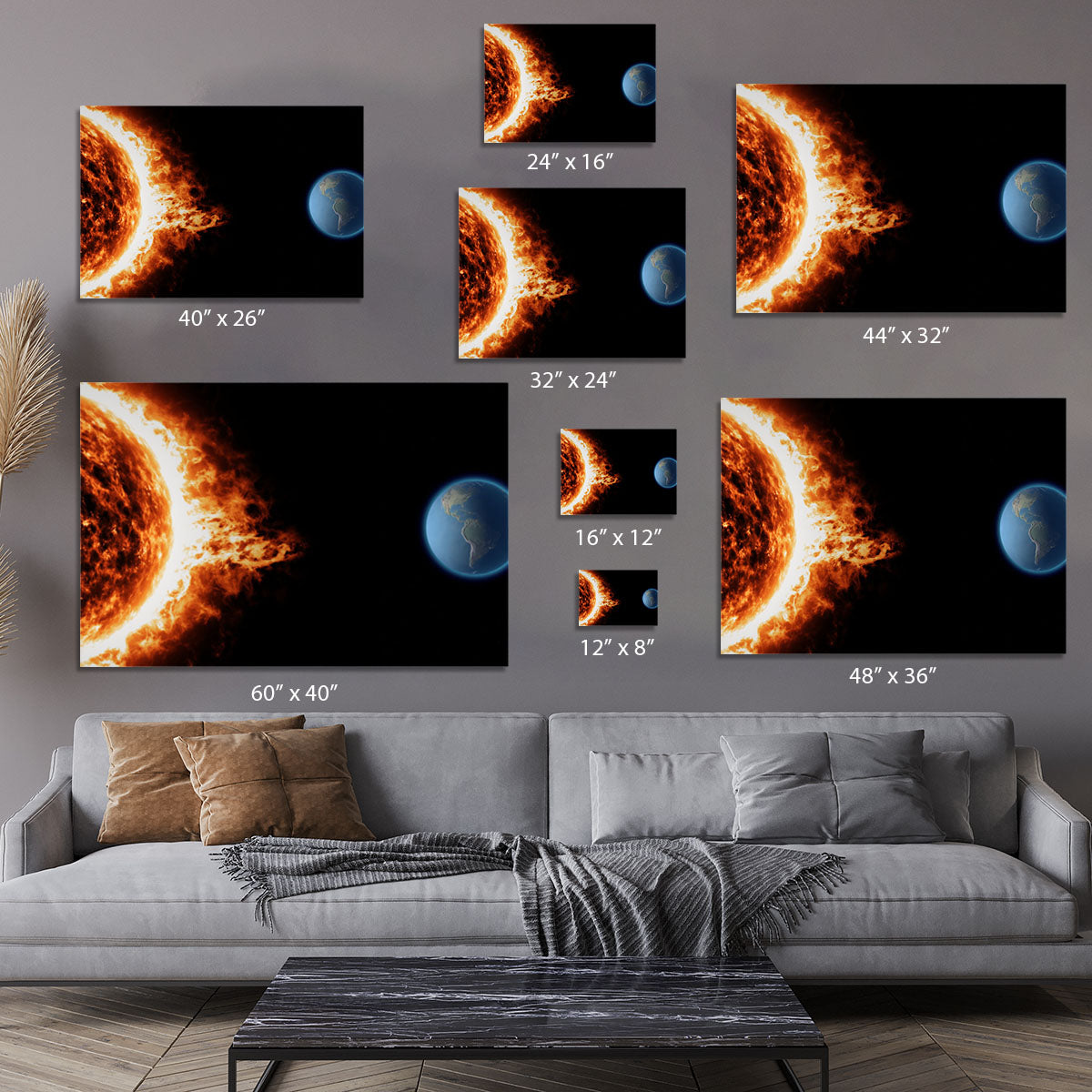 Sun earth space universe solar storm Canvas Print or Poster - Canvas Art Rocks - 7