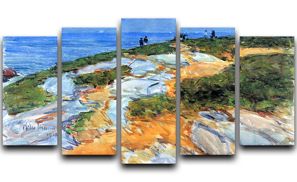 Sunday morning Appledore by Hassam 5 Split Panel Canvas - Canvas Art Rocks - 1