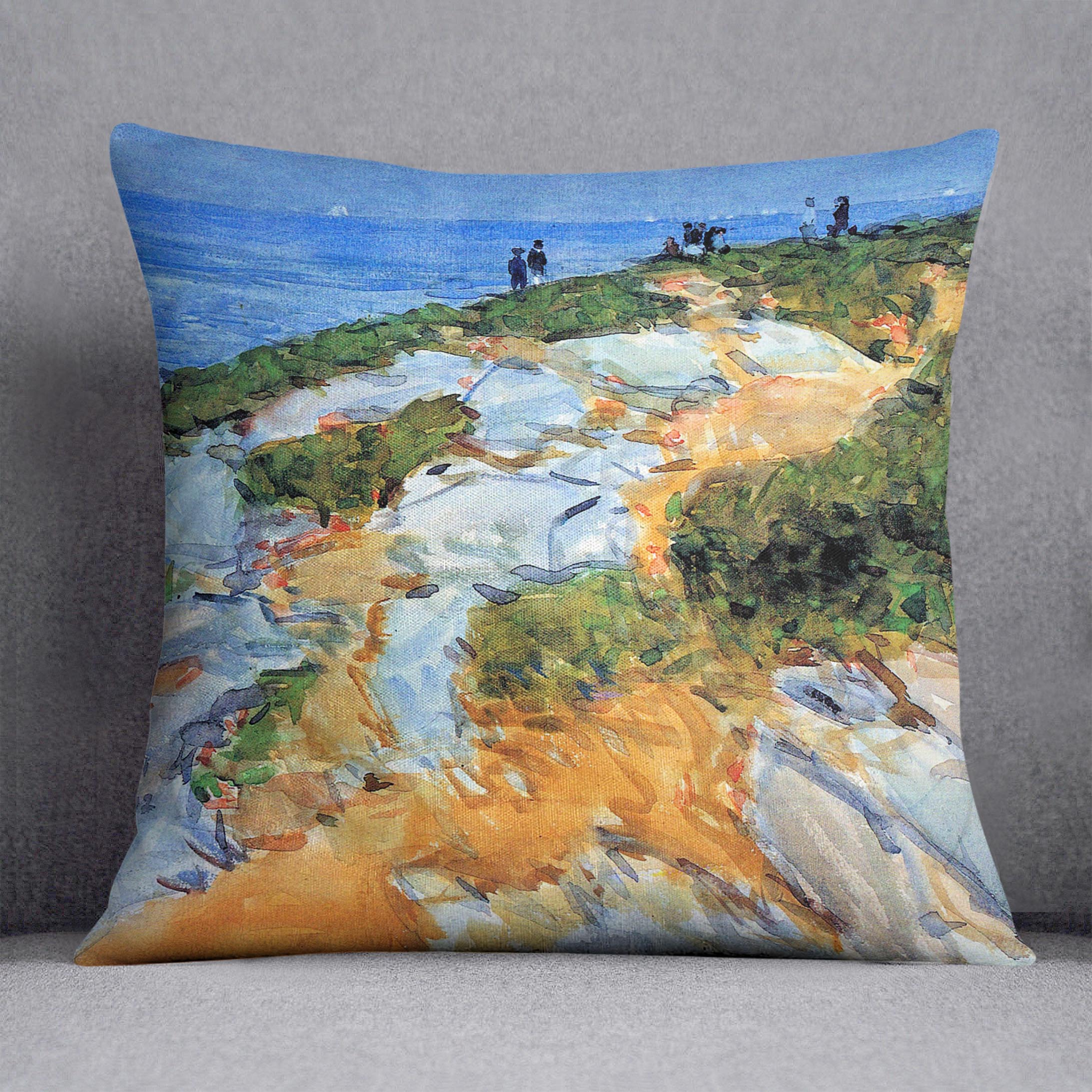 Sunday morning Appledore by Hassam Cushion - Canvas Art Rocks - 1