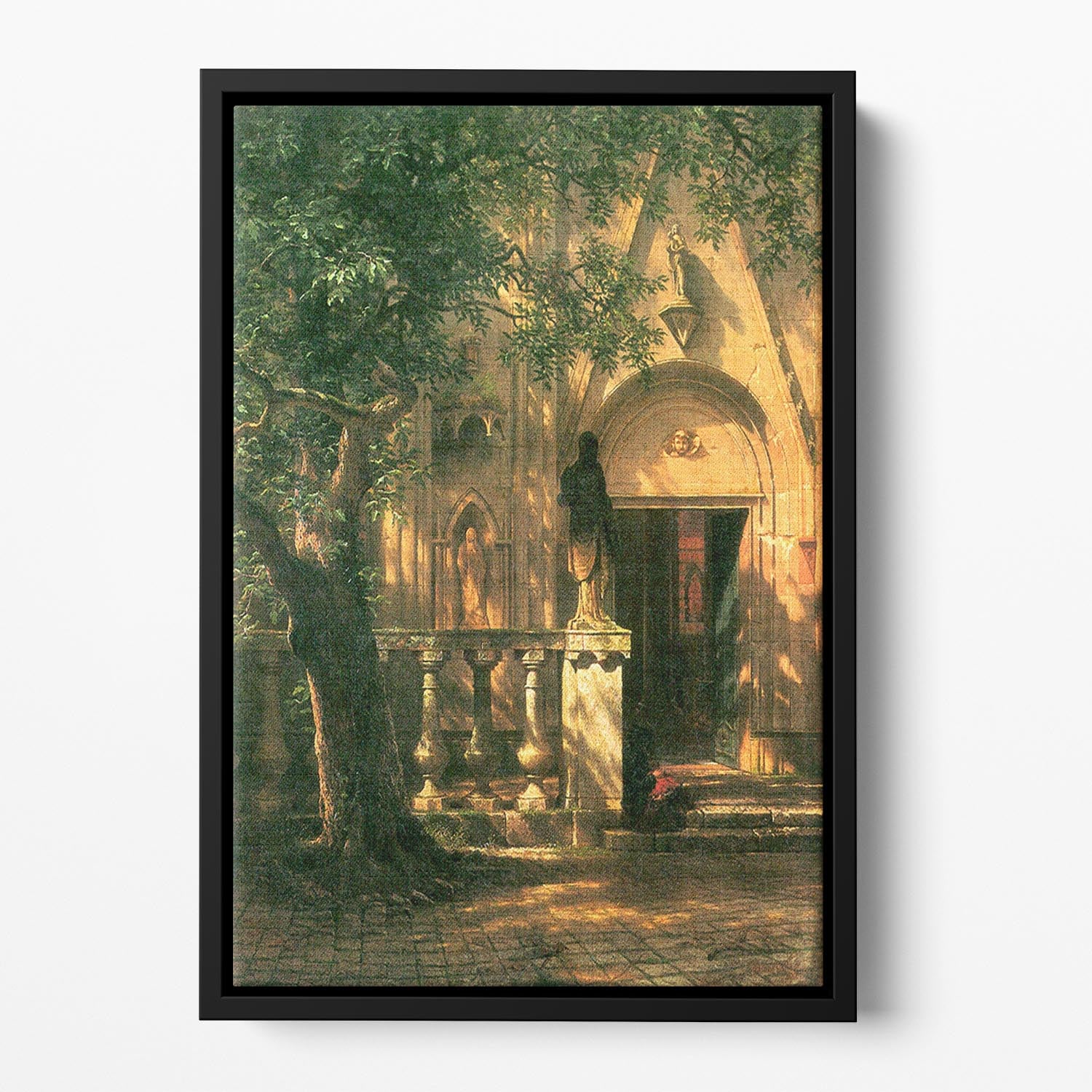 Sunlight and Shadow 2 by Bierstadt Floating Framed Canvas - Canvas Art Rocks - 2