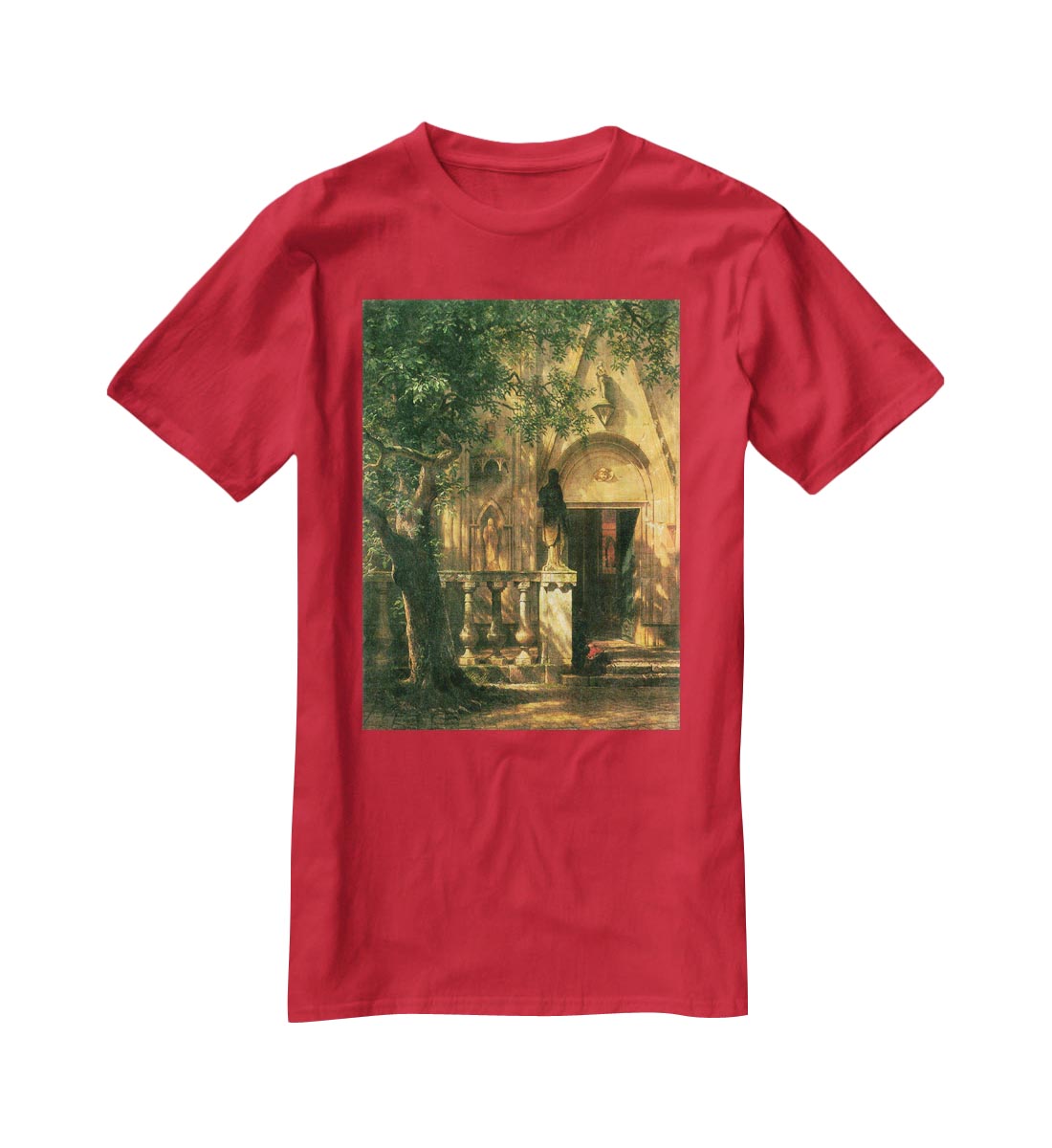 Sunlight and Shadow 2 by Bierstadt T-Shirt - Canvas Art Rocks - 4