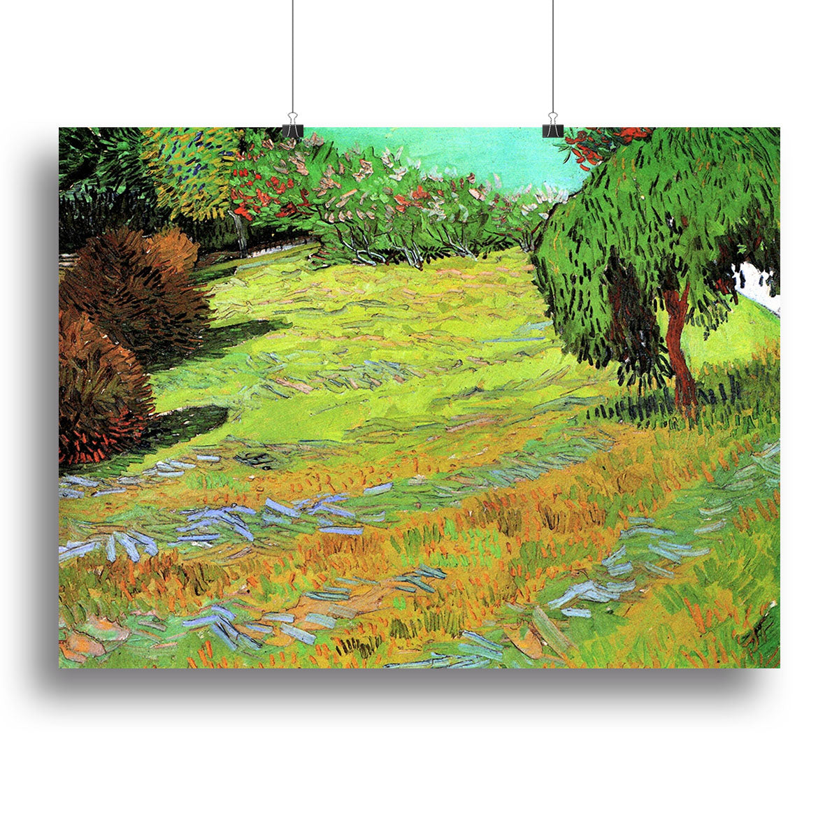Sunny Lawn in a Public Park by Van Gogh Canvas Print or Poster - Canvas Art Rocks - 2