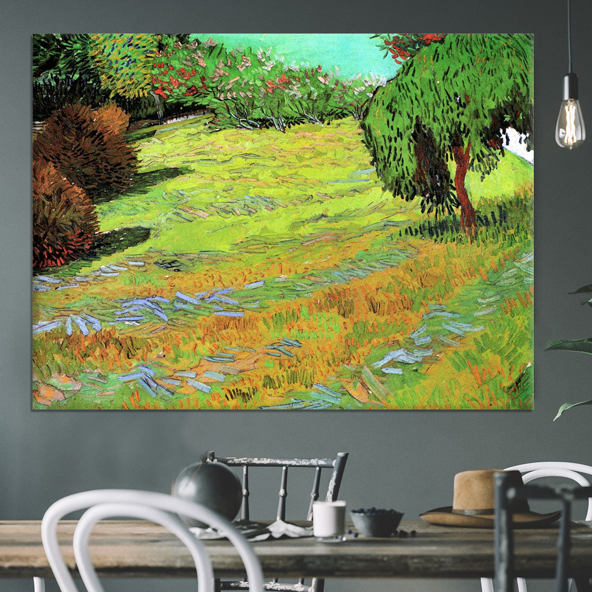 Sunny Lawn in a Public Park by Van Gogh Canvas Print or Poster - Canvas Art Rocks - 3