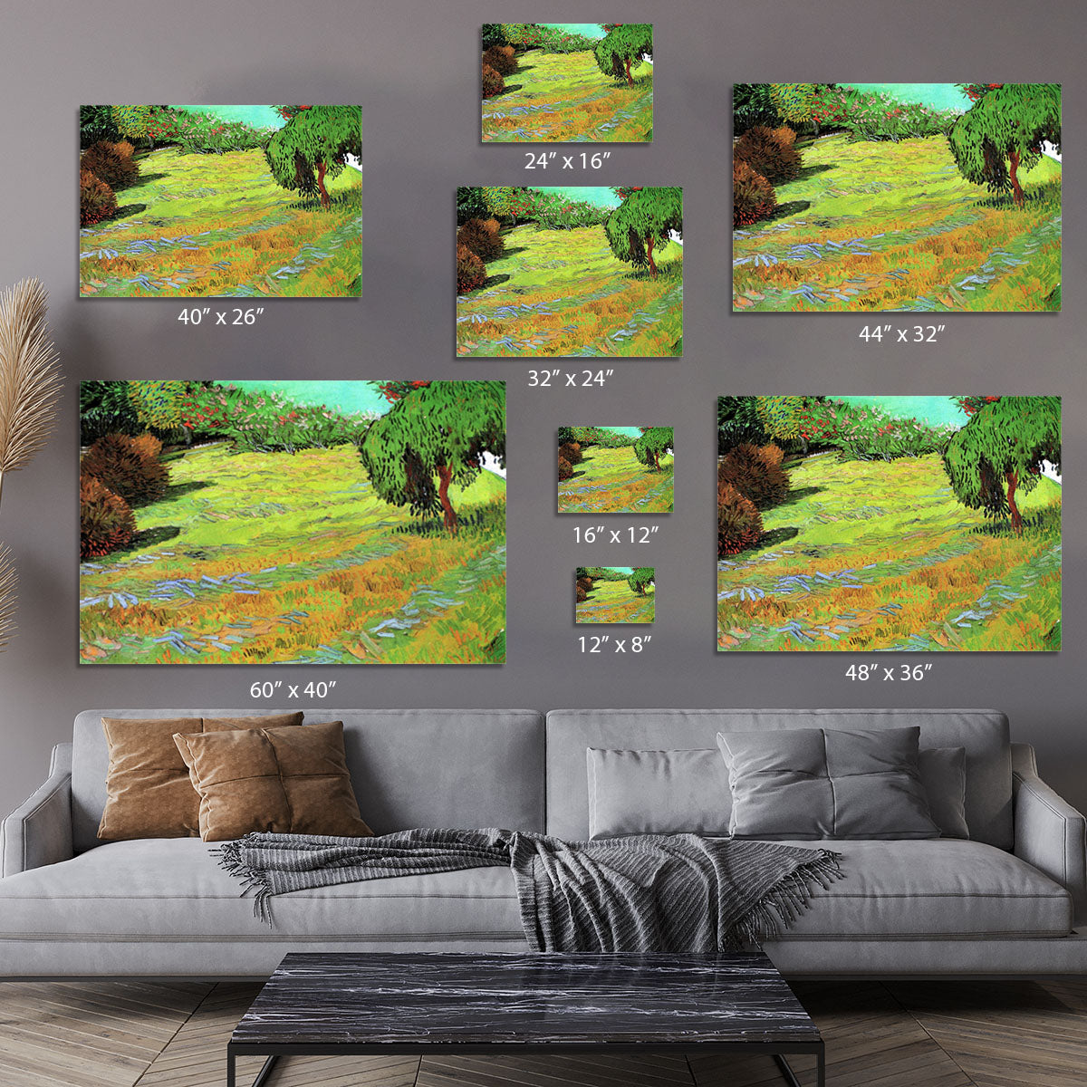 Sunny Lawn in a Public Park by Van Gogh Canvas Print or Poster - Canvas Art Rocks - 7