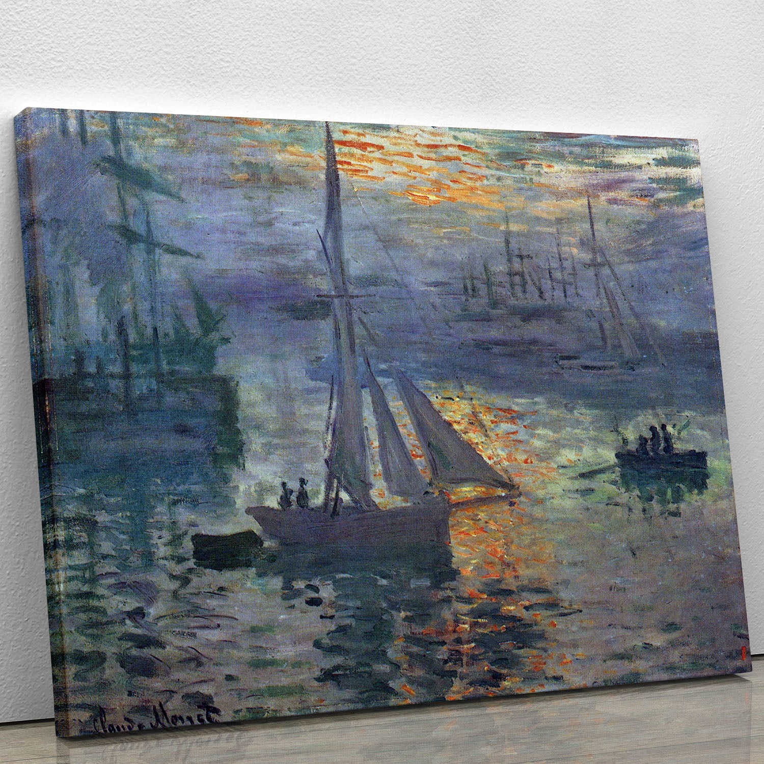 Sunrise at Sea by Monet Canvas Print or Poster - Canvas Art Rocks - 1