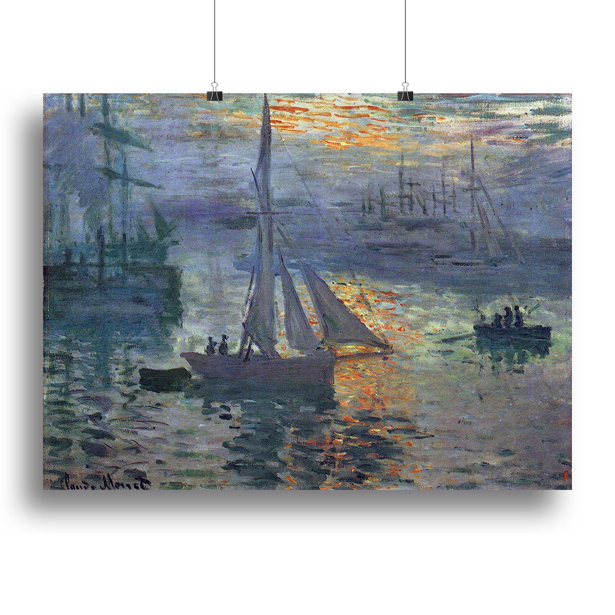 Sunrise at Sea by Monet Canvas Print or Poster - Canvas Art Rocks - 2