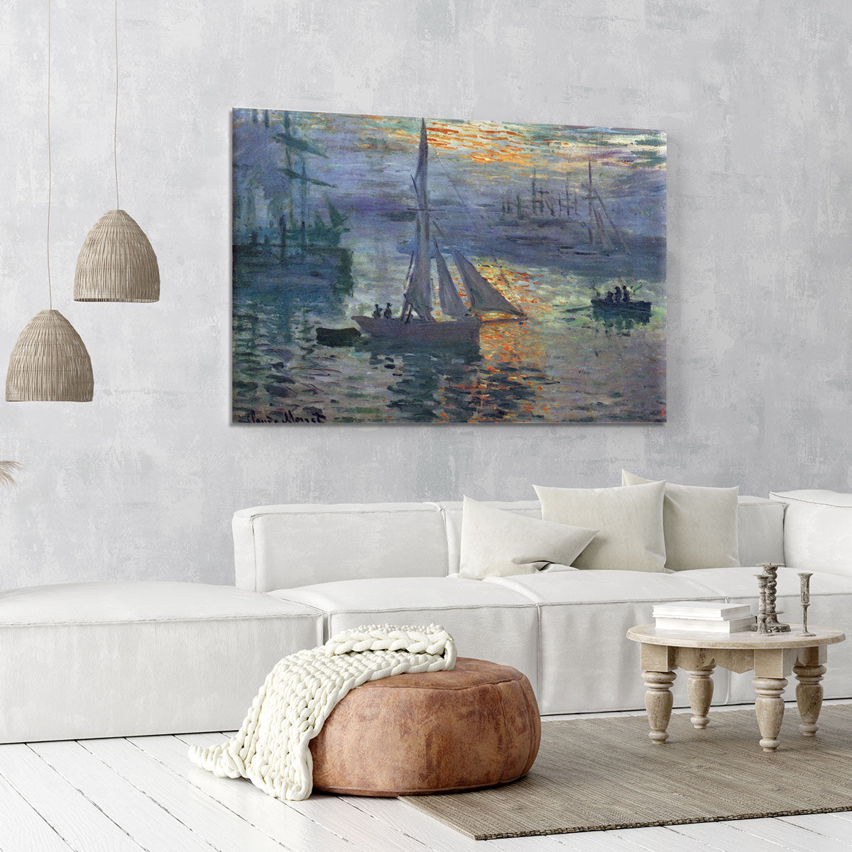 Sunrise at Sea by Monet Canvas Print or Poster - Canvas Art Rocks - 6