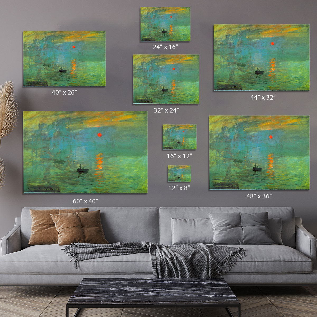 Sunrise by Monet Canvas Print or Poster - Canvas Art Rocks - 7