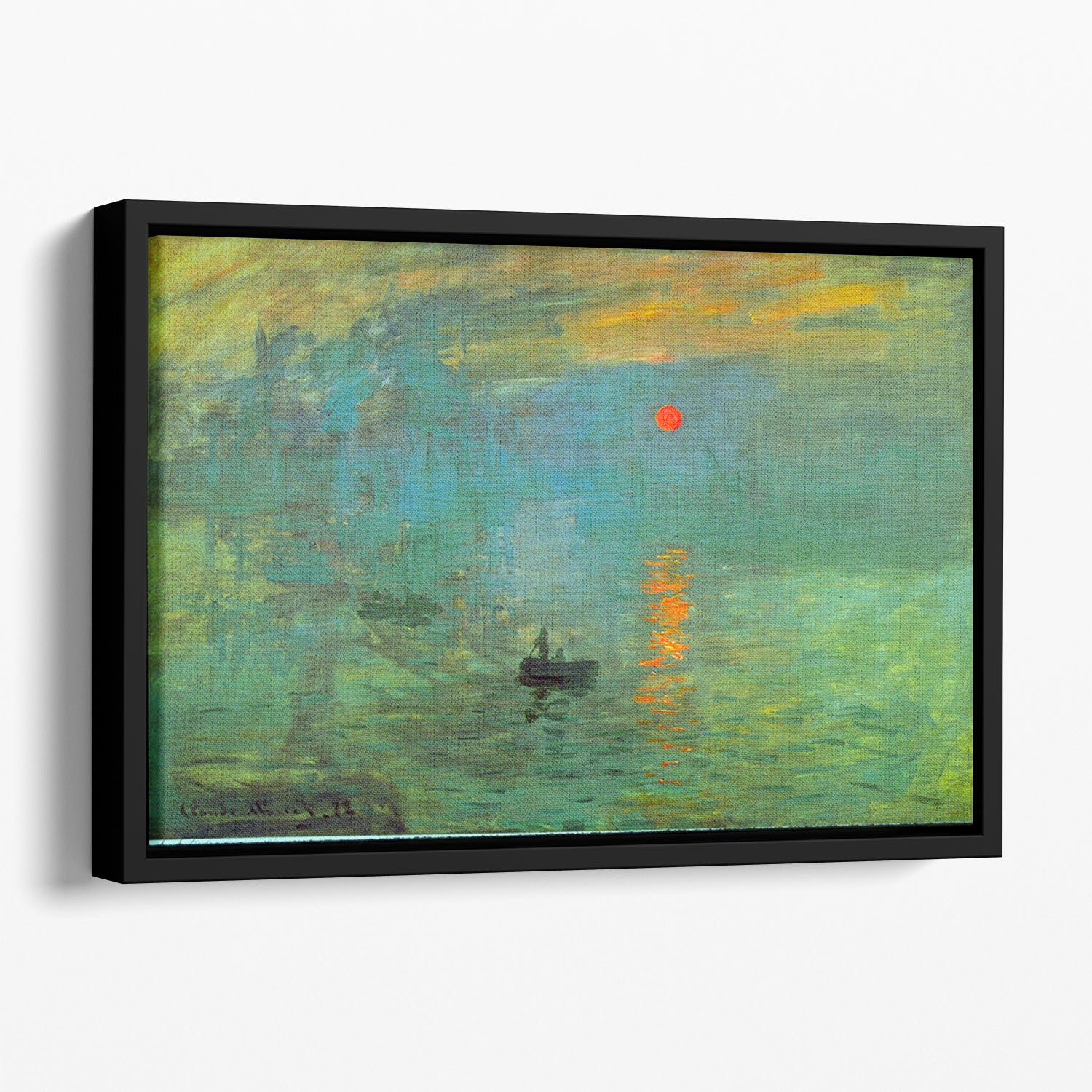 Sunrise by Monet Floating Framed Canvas