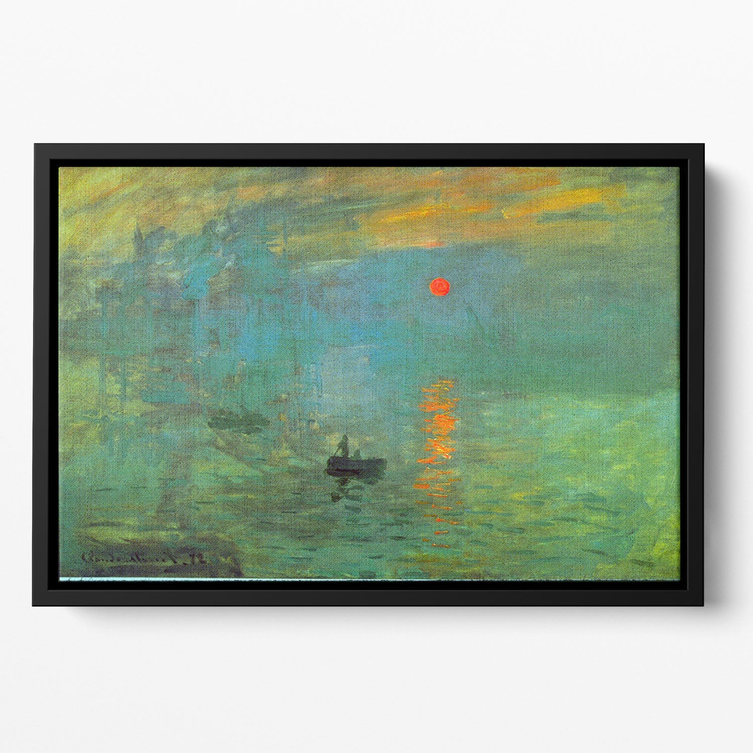 Sunrise by Monet Floating Framed Canvas